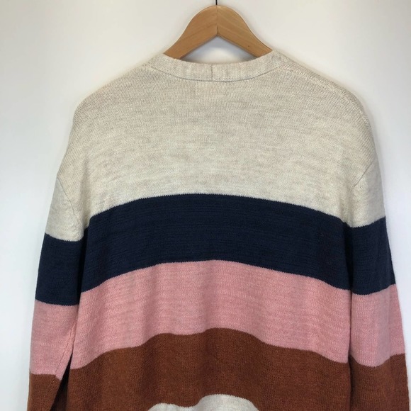 Caslon striped long cardigan sweater - medium - Picture 8 of 11